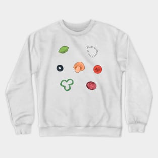 Pizza Ingredients Crewneck Sweatshirt